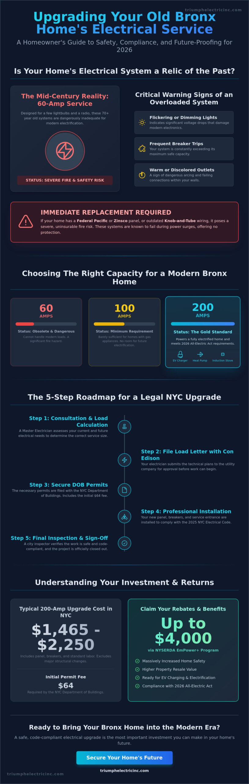 Electrical Service Upgrade for Old Houses in the Bronx: 2026 Cost & Planning Guide