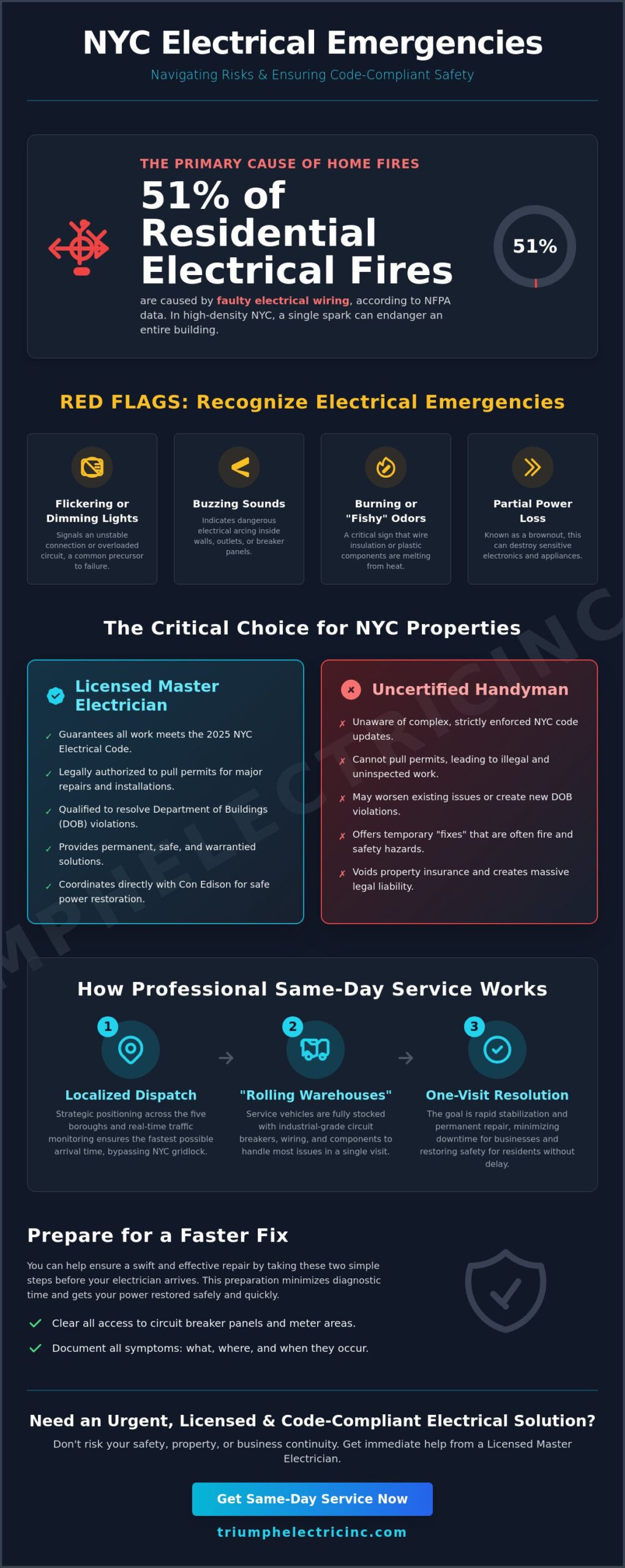 Same Day Electrician Service NYC: Licensed Emergency Repairs in 2026