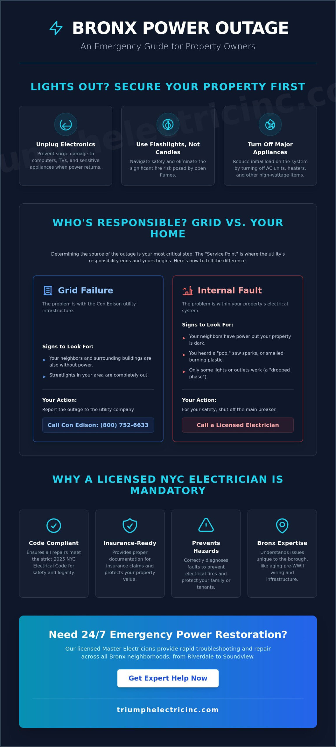 Emergency Power Outage Electrician in the Bronx: 24/7 Rapid Response